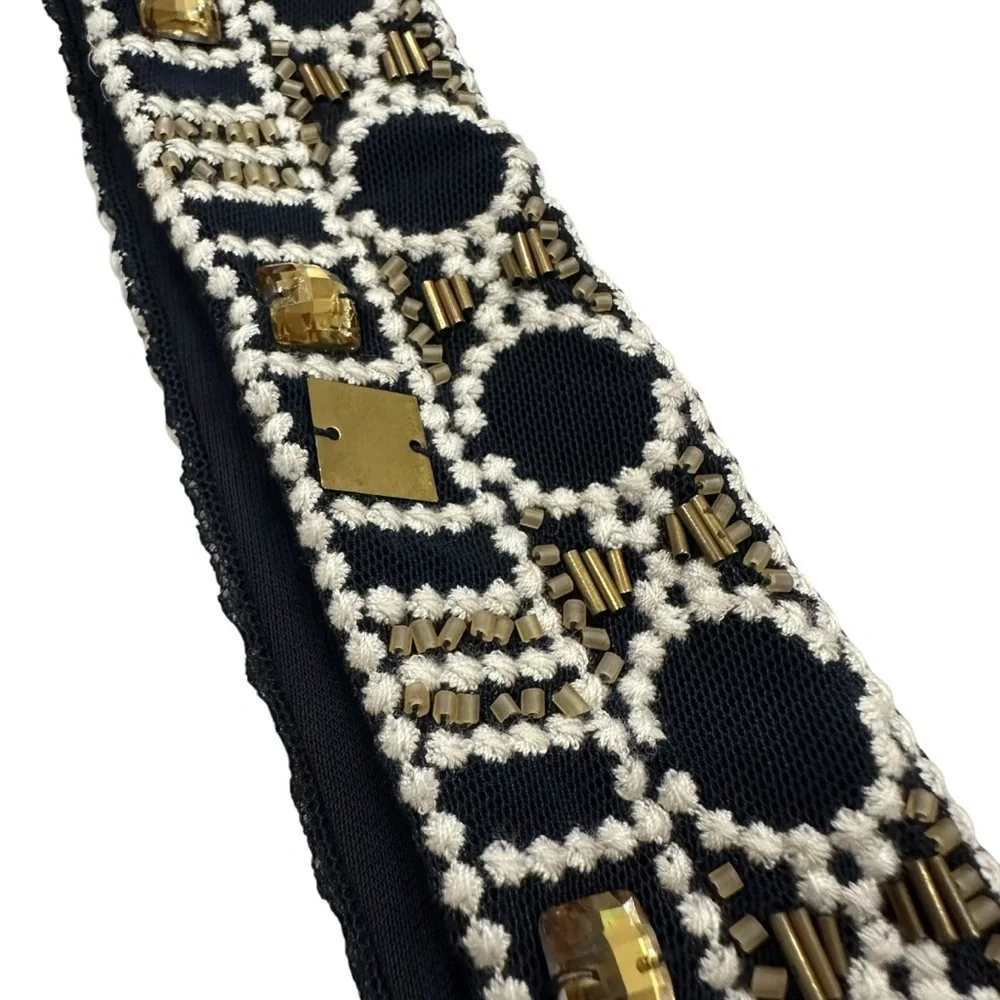 Tory Burch Jacqueline Pleated Bead-Strap Dress size S